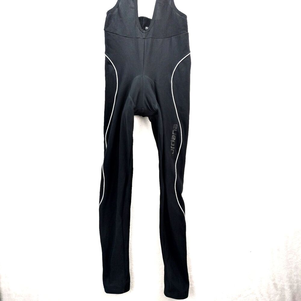Giordana Cycling Bib Tights Mens Large Black Padded Seat Italian Ankle Zip Bike
